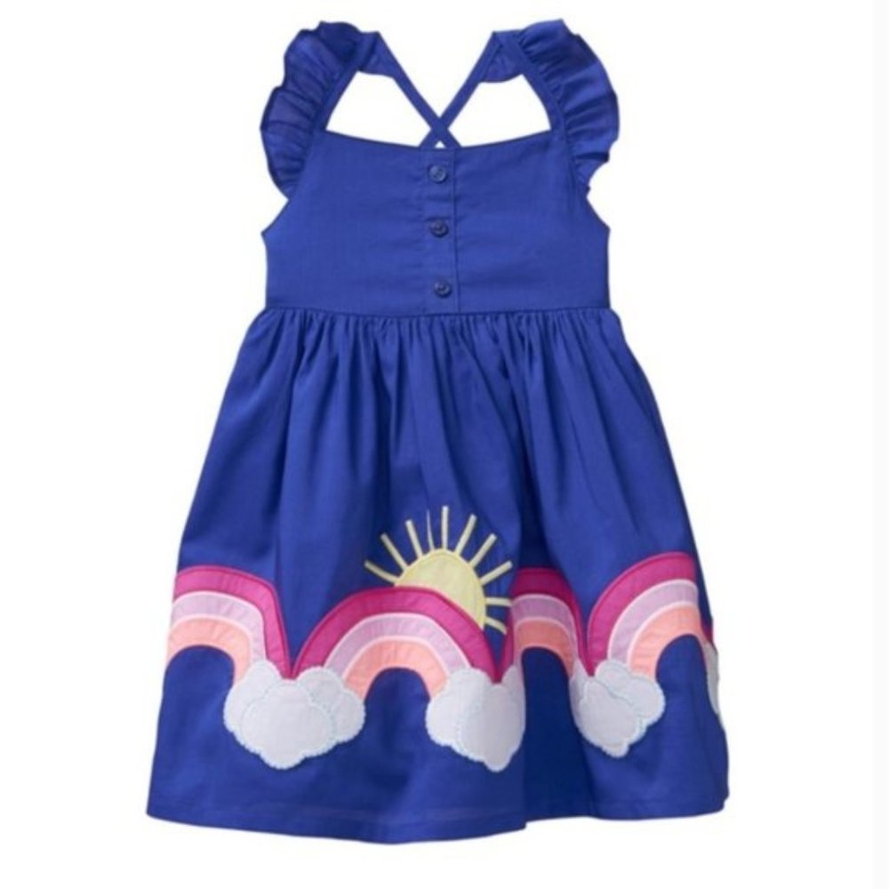 Gymboree Iris Sunshine Rainbow Crossback Sundress Dress 4T